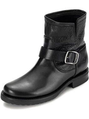 Stylish Women's 5¾” Leather Booties - Antique Metal Hardware, Durable Rubber